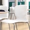 Flash Furniture White Plastic Stack Chairs with Lumbar Support, PK 5 5-RUT-NC618-WH-GG - alternate 2